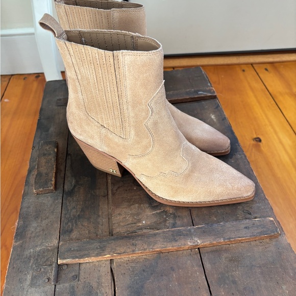 NWOT Sam Edelman West Bootie, leather, western, tan, suede 9.5 boho - Picture 2 of 9